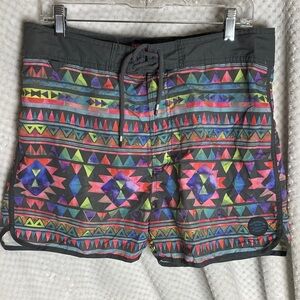Pull & Bear bright Aztec print Men's Swim Trunks Shorts
